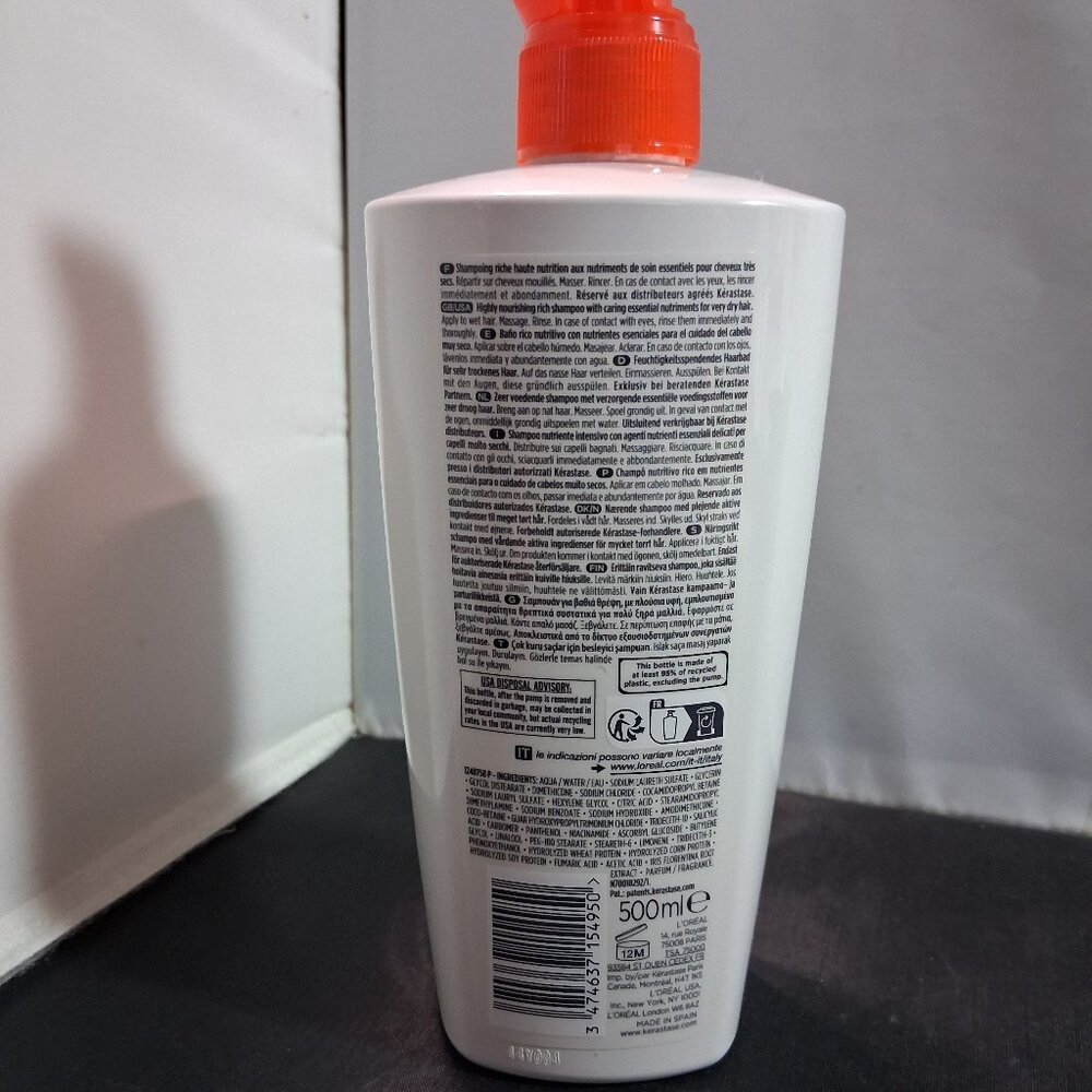 Kérastase Nutritive Bain Satin Riche Shampoo 500ml *Damaged Label* - Picture 3 of 4